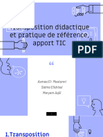 7.tranposition Didactique Et Pratique de Référence, Apport TIC