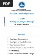 Topic#7 State Space Analysis and Design