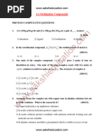 Eamcet Chemistry 2ndyear Previousquestions Co - Ordination - Compounds