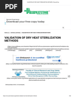 Validation of Dry Heat Sterilization Methods - Pharmatutor