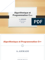 Algorithmique Et Programmation C++ AHMADI 2021 - 2022 - V27