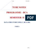 Data Structure Using C (Unit I)