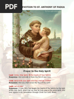 Tuesday Devotion To ST Anthony of Padua