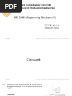 ME 22015 (Engineering Mechanics II) : Yangon Technological University Department of Mechanical Engineering