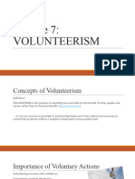 Module 7 Volunteerism