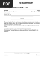 Cambridge International AS & A Level: Physics 9702/42