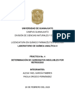 Práctica 4. Determinación de Carbonatos Insolubles Por Retroceso.