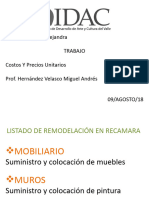 Catalogo de Remodelación (Costos)