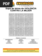 Sopa de Letras de Violencia Contra La Mujer