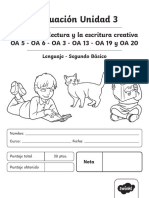 Evaluación Unidad 3: Fomentar La Lectura y La Escritura Creativa OA 5 - OA 6 - OA 3 - OA 13 - OA 19 y OA 20