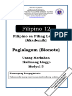 Filipino 12 q1 Mod5 Akademik