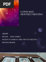 Lupon May Monthly Meeting