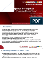 PPT Manajemen Perpajakan - Pemilihan Bentuk Usaha