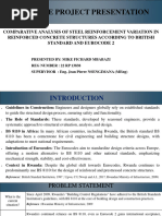 Comparative Analysis of Reinforcement Variation (BS 8110 & EC2)