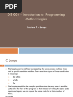 Lecture 7 - Program Control Structures - Loops