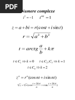 Numere Complexe Formule Exercitii Rezolvate