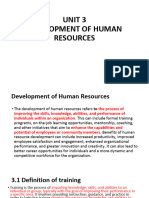 Unit 3 Development of Human Resources