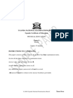 5551 Physical Education UNEB Sample Paper New Curriculum 2024 Plus Scoring Guide