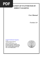 Calibration of Wattmeter Directloading