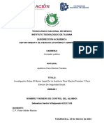 Investigación Sobre El Marco Legal de La Auditoría para Efectos Fiscales y para Efectos de Seguridad Social.