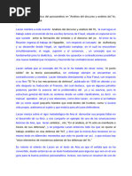 Notas "Análisis Del Discurso y Análisis Del Yo, 17 de Febrero de 1954 Presentacion