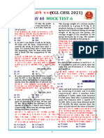 DAY 40 Maths Sample Paper For CGL CHSL 2021 (Practise Sheet)