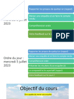 B1 PRO 5 Juillet 2023 Mener Une Enquête Et en Faire Le Compte Rendu