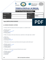 Answer Key NAFS - Science Worksheet 3