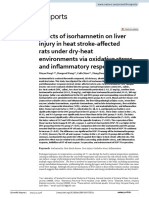 Effects of Isorhamnetin On Liver Injury in Heat Stroke Affected Rats Under Dry Heat Environments Via Oxidative Stress and Inflammatory Response