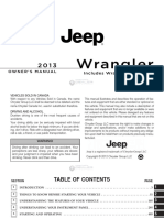 2013 Wrangler Owners Manual