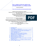 Guía para La Redacción de Artículos Científicos Destinados A La Publicación (14 Carillas)