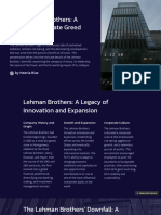 The Lehman Brothers A Story of Corporate Greed and Collapse