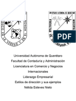 Tarea 2 Liderazgo - Estilos de Direccion y Ejemplos