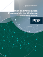 Registration and Participation Framework in The Wholesale Electricity Market