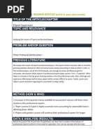 Article 1 Summary Sheet