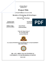 Department of IT Project Report Format