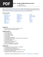 Skill Checklist - Google Certified Educator Level 2