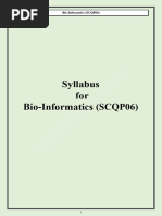 Bioinformatics Syllabus