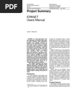 Project Summary EA P: Epanet Users Manual