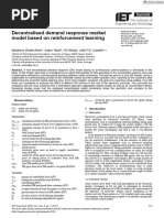 IET Smart Grid - 2020 - Shafie Khah - Decentralised Demand Response Market Model Based On Reinforcement Learning