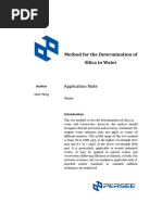 Silica Determination in Water