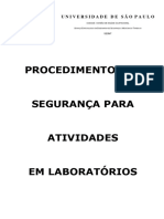 Procedimentos de Segurança para Atividades em Laboratórios SESMT USP