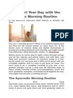 Ayurvedic Morning Routine