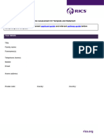 RICS Academic Assessment CV and Statement Template (As of July 2023)