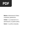 Módulo:: 8 Administración Pública Comparada y Globalización