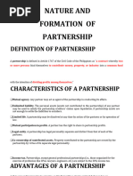 Nature and Formation of Partnership