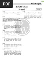 Data Structure: Cse/It Batch-Hinglish Arrays-II