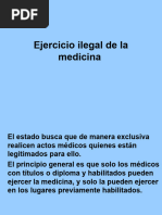 Ejercicio Ilegal de La Medicina Diapositivas