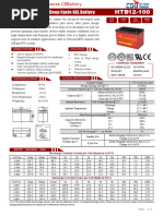 CSBattery HTB12-100 12V 100AH High Temperature Deep Cycle Gel Battery