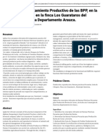 Evaluar El Comportamiento Productivo de Las BPP, en La Producción Bovina en La Finca Los Guarataros Del Municipio Saravena Departamento Arauca.